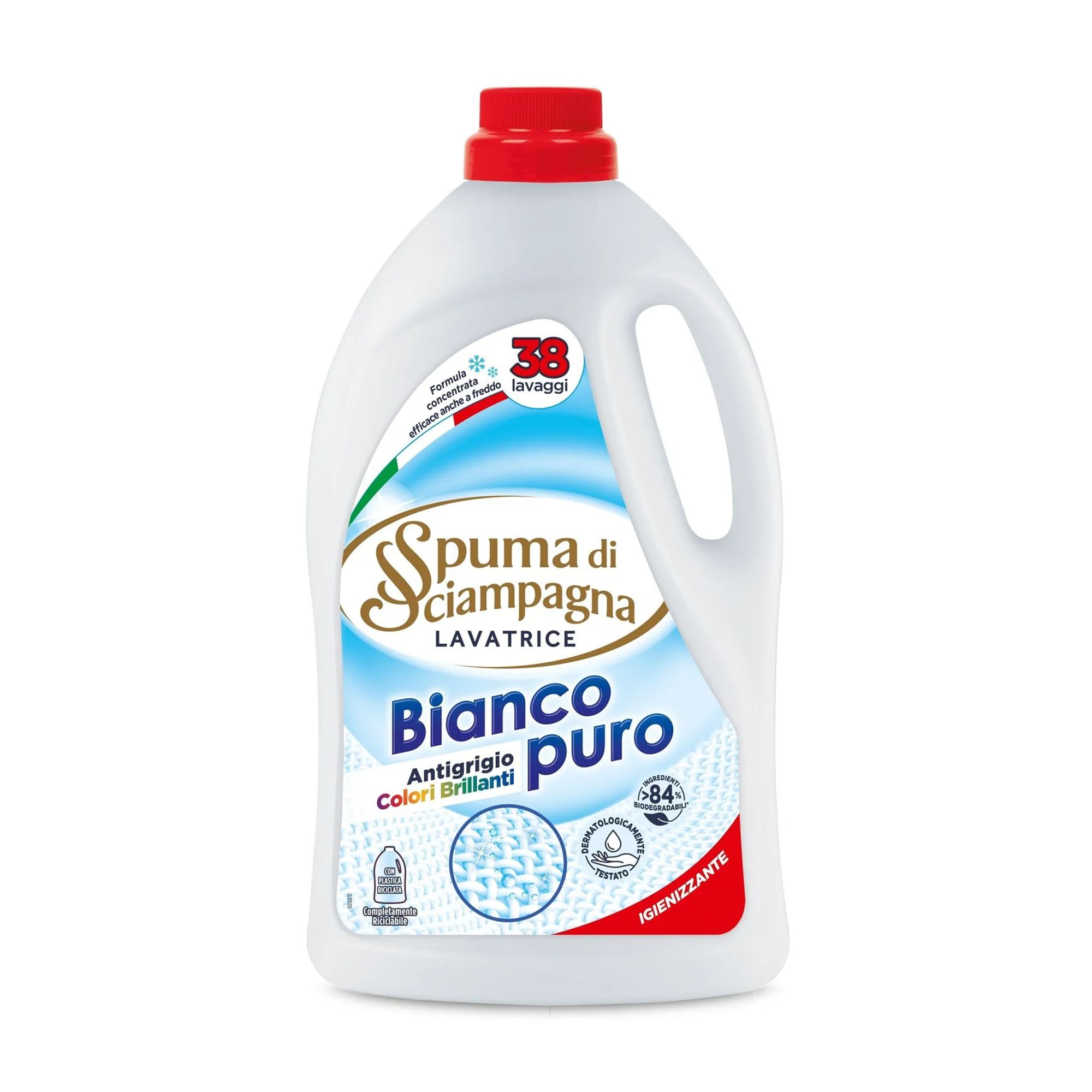 Гель для прання Spuma di Sciampagna Bianco Puro для білих та кольорових речей, 38 циклів прання, 1.710 л